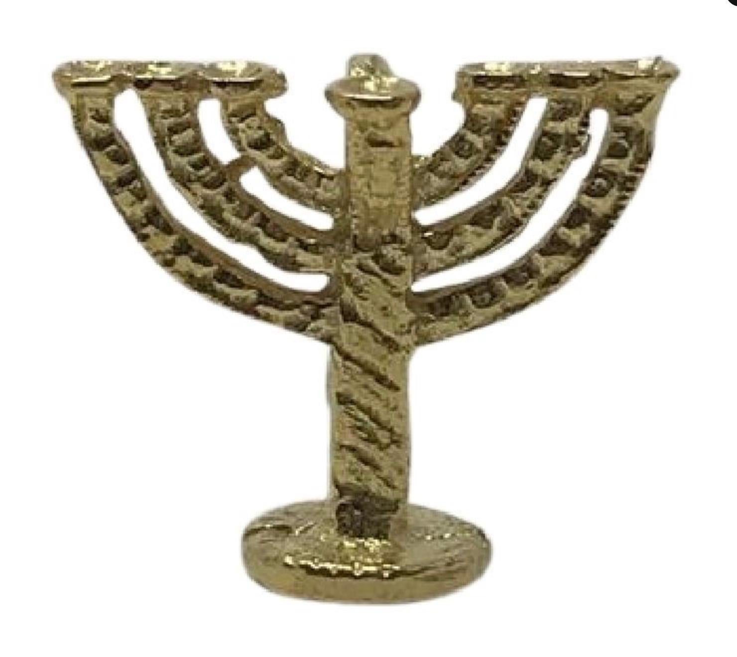 Item - 18k Yellow Gold Menorah Charm/Pendent

Condition - Exceptional

SKU - 1556

Original Retail Price - 300

Dimensions - 17mm x 15mm x 8mm

Material - 18k Yellow Gold

Weight - 2.75 grams

Comes with - No Additional Accessories

Available in