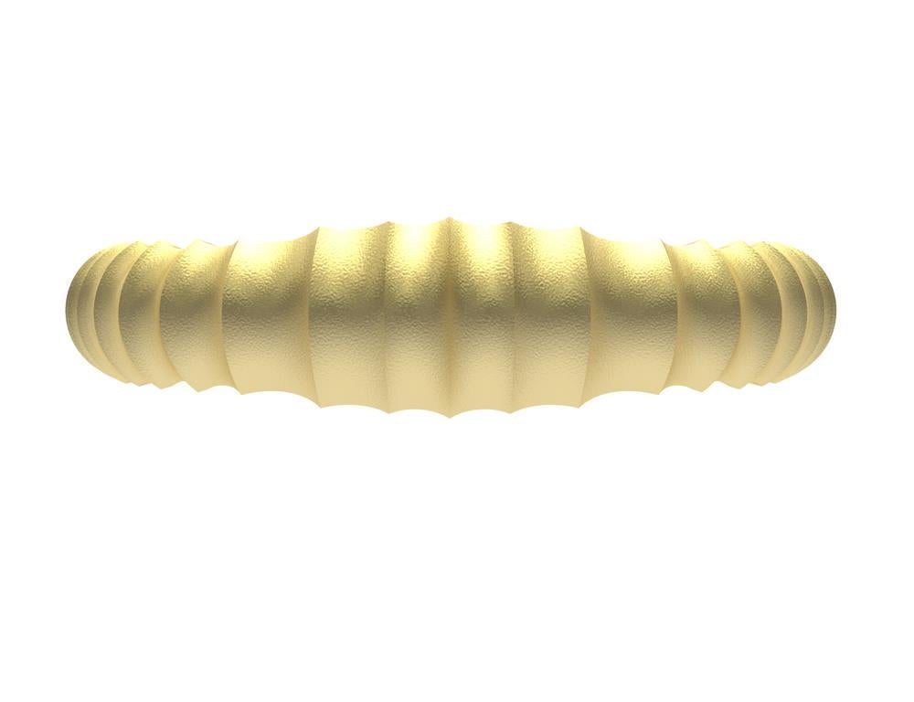 14 Karat Yellow Gold Unisex Concave Cuff Bracelet 1