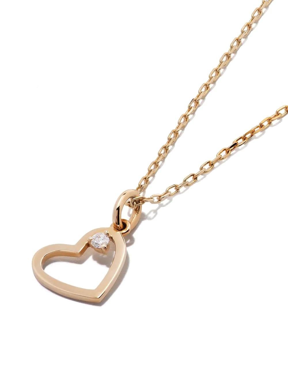 white gold heart pendant