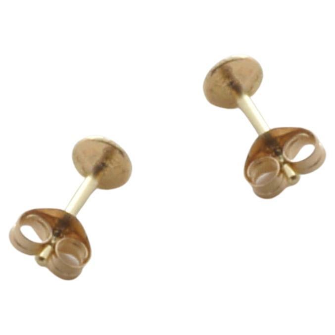 18-Karat Yellow Gold Mini Disk Earrings In New Condition For Sale In CLYDEBANK, GB