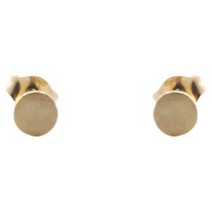 18-Karat Yellow Gold Mini Forging Disk Earrings