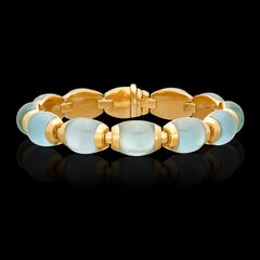 18 Karat Gelbgold Mondstein-Armband