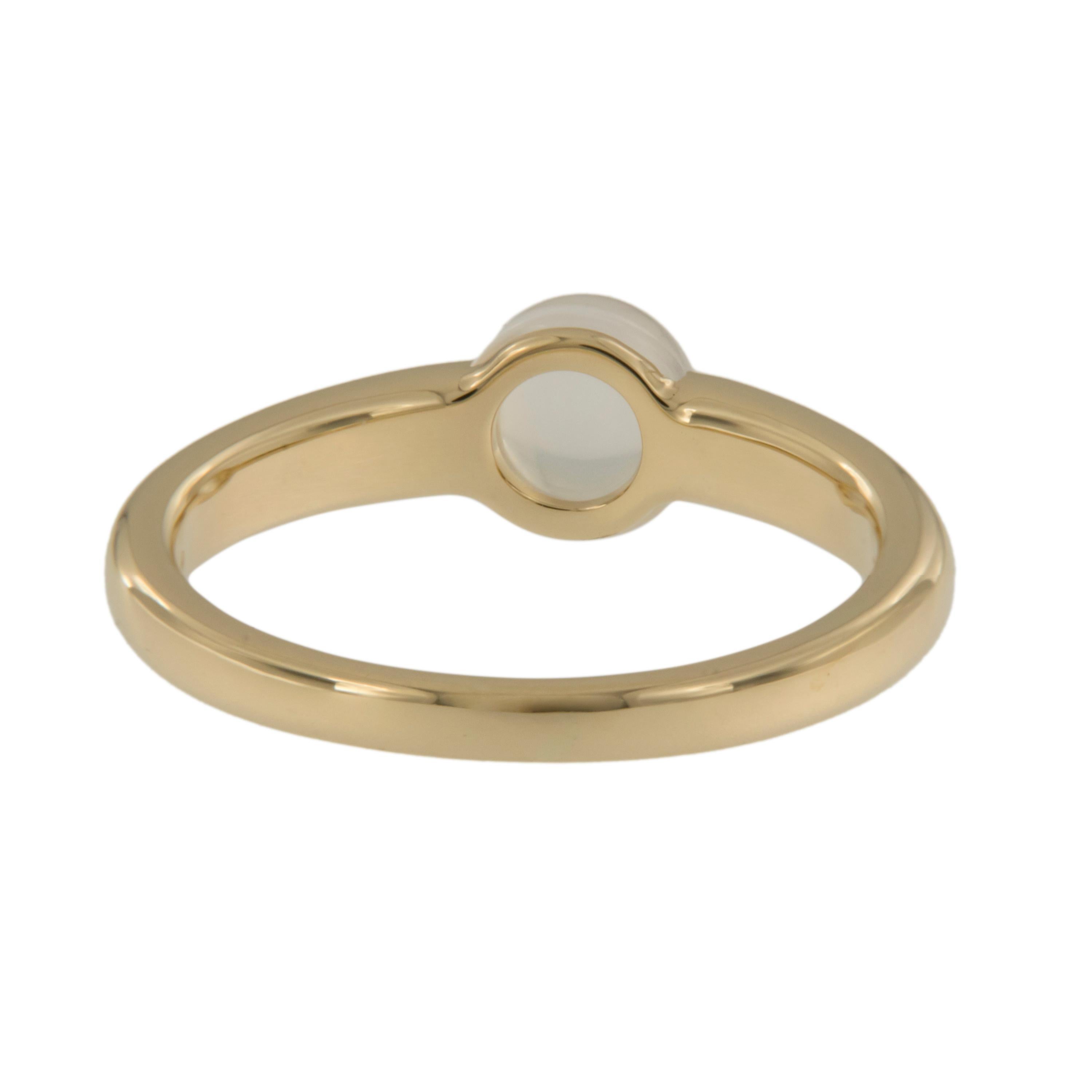 18 Karat Gelbgold Mondstein Mode-Ring im Zustand „Neu“ im Angebot in Troy, MI
