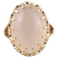 18 Karat Yellow Gold Moonstone Ring