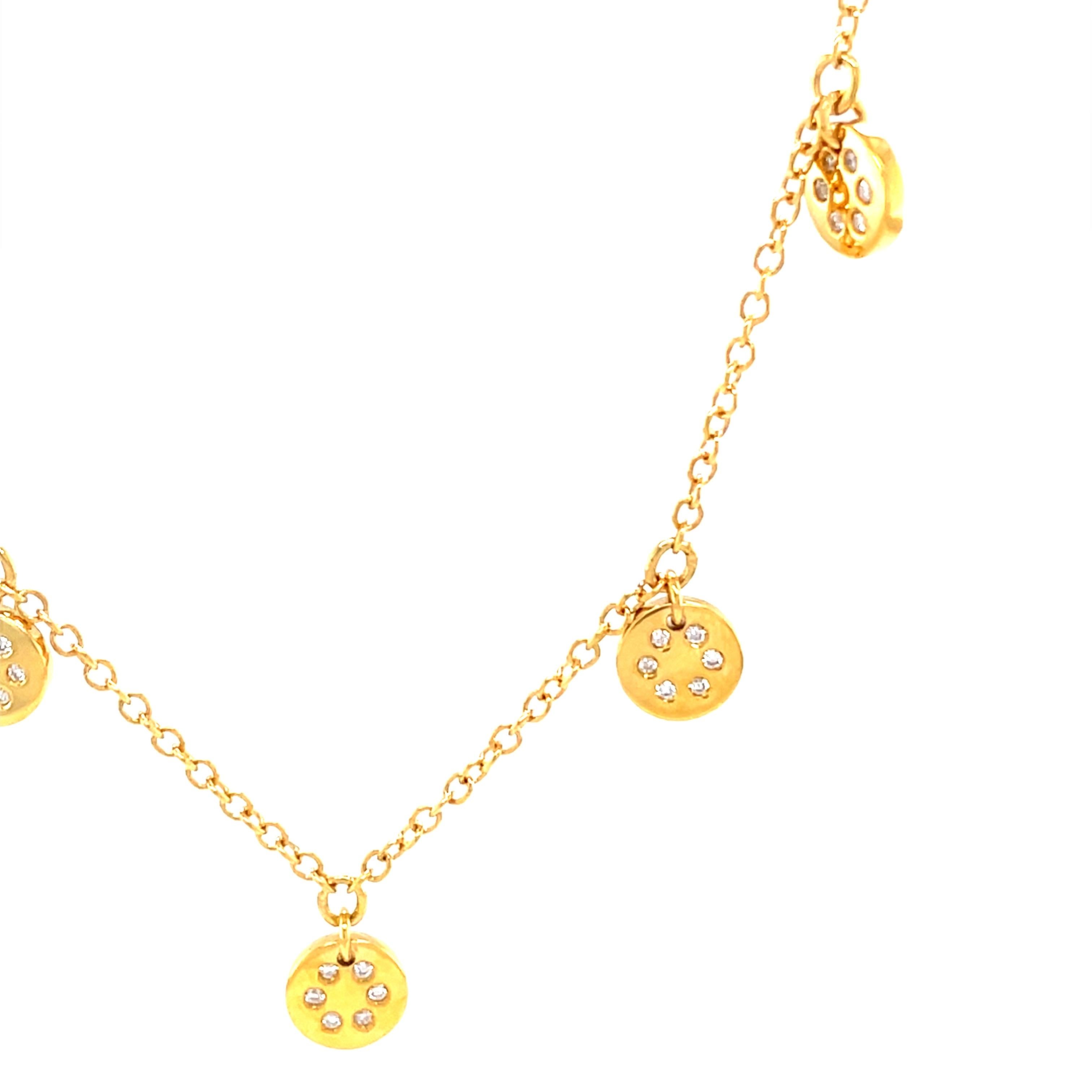 gold multi charm necklace