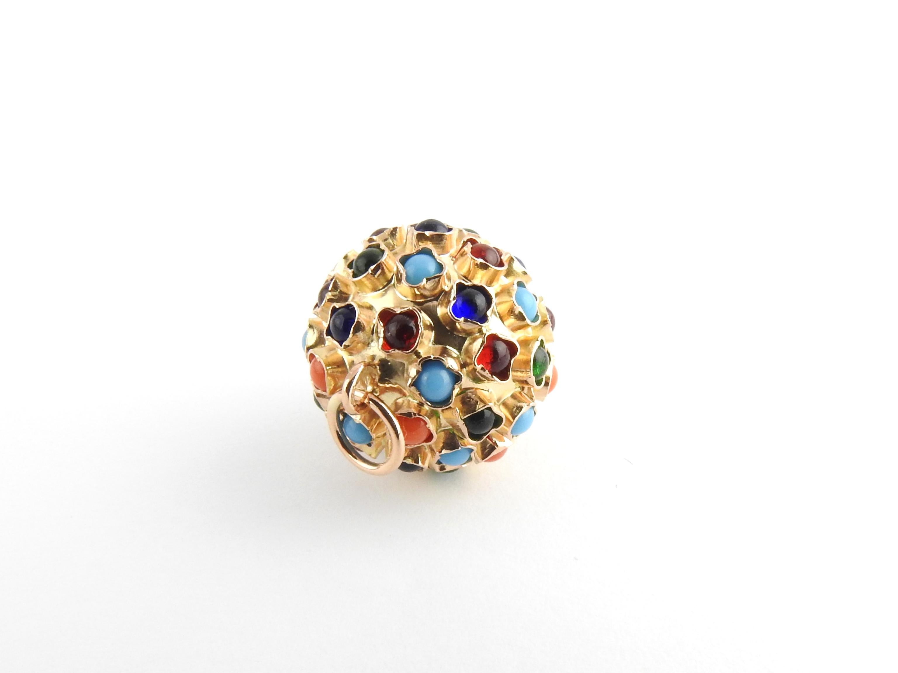 Women's 18 Karat Yellow Gold Multi Stone Sputnik Charm