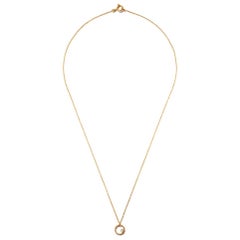 Collana in oro giallo 18 carati Mye Round Beading Pave Diamond