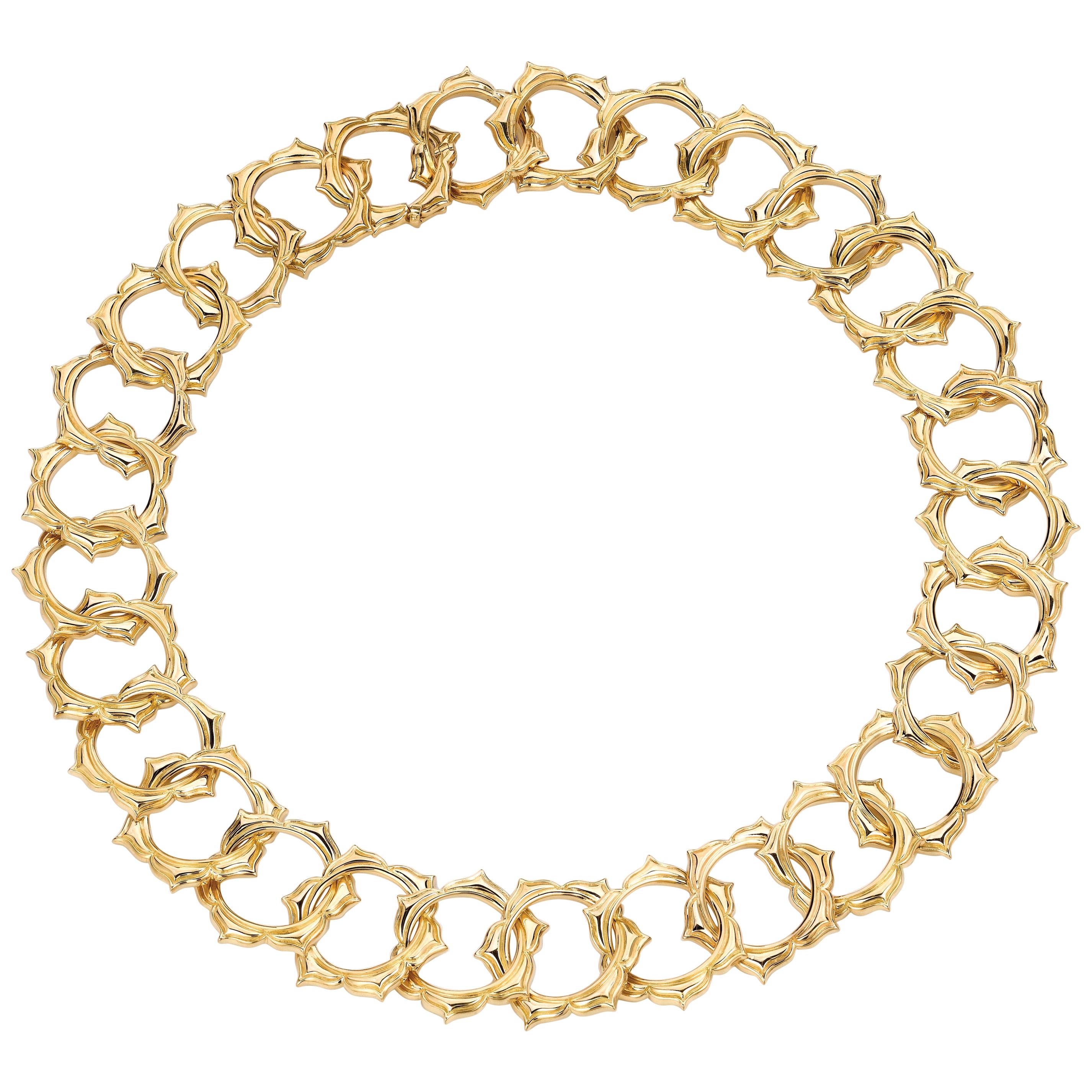 18 Karat Yellow Gold Necklace from the "Soleil" Collection by Gemlok