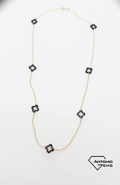 Collar de ónix de oro amarillo de 18 quilates