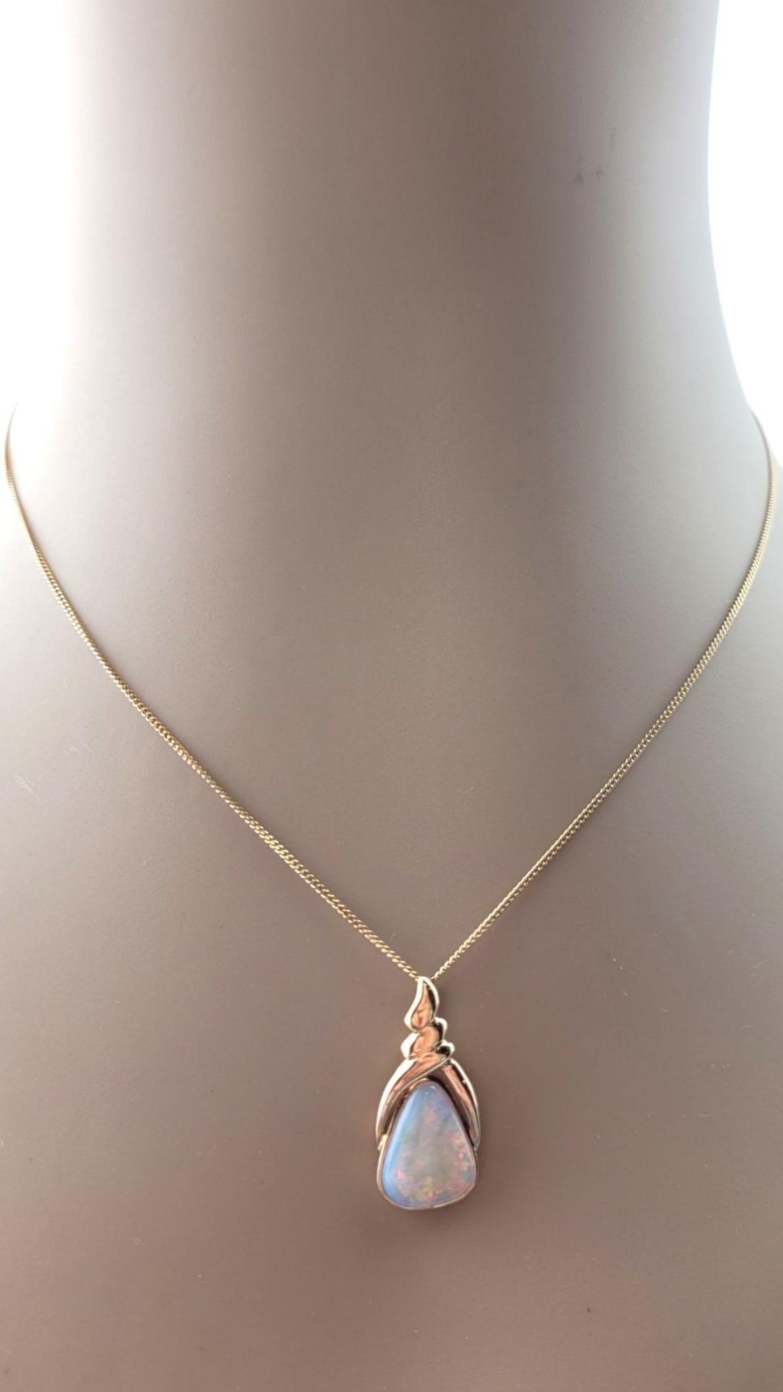 18 Karat Yellow Gold Opal Pendant #21327 For Sale 5