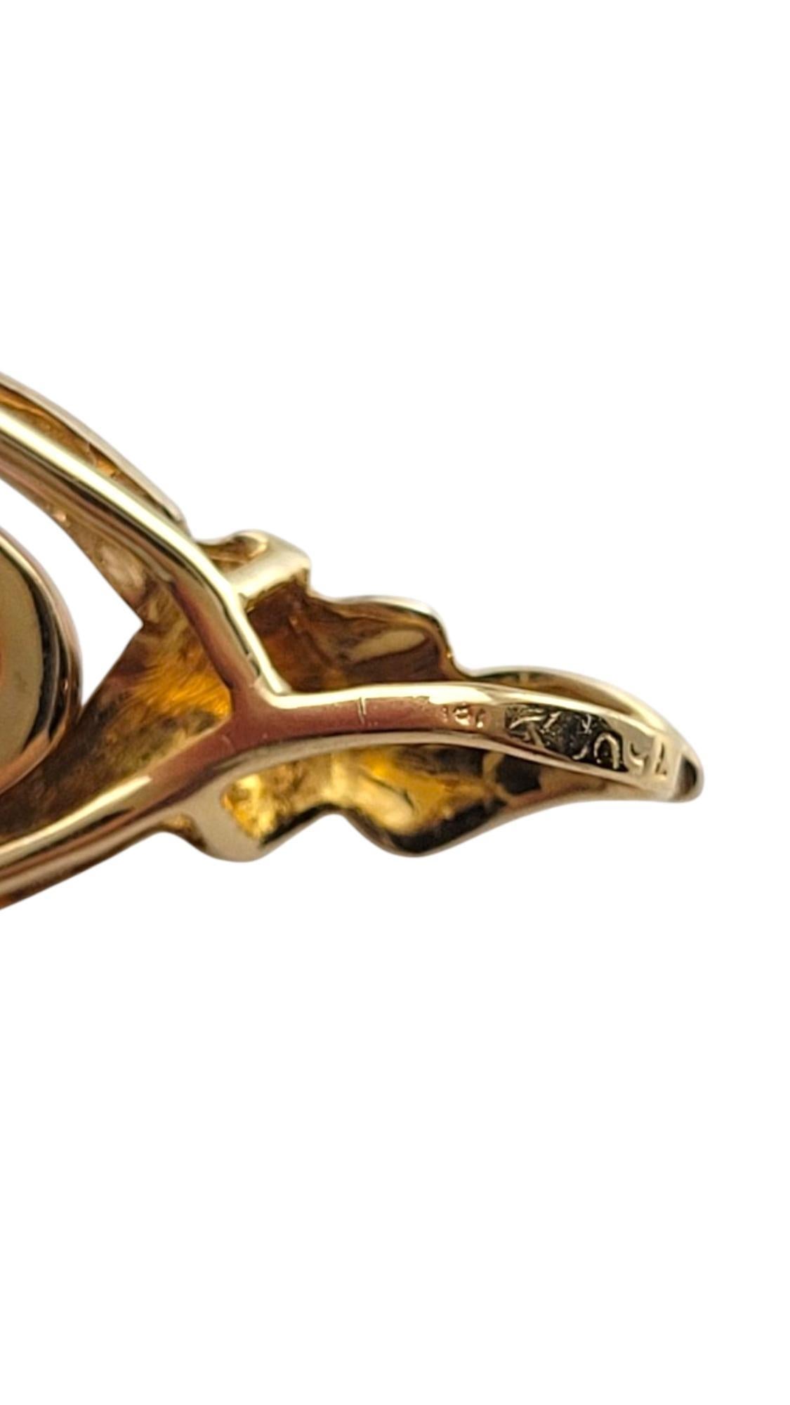18 Karat Yellow Gold Opal Pendant #21327 In Good Condition For Sale In Washington Depot, CT