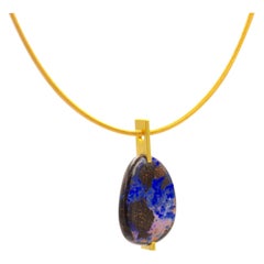 18 Karat Yellow Gold Opal Pendant