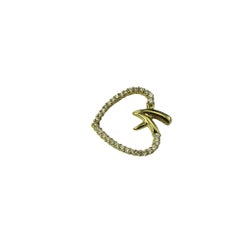 18 Karat Yellow Gold Open Diamond Heart Pendant #20710