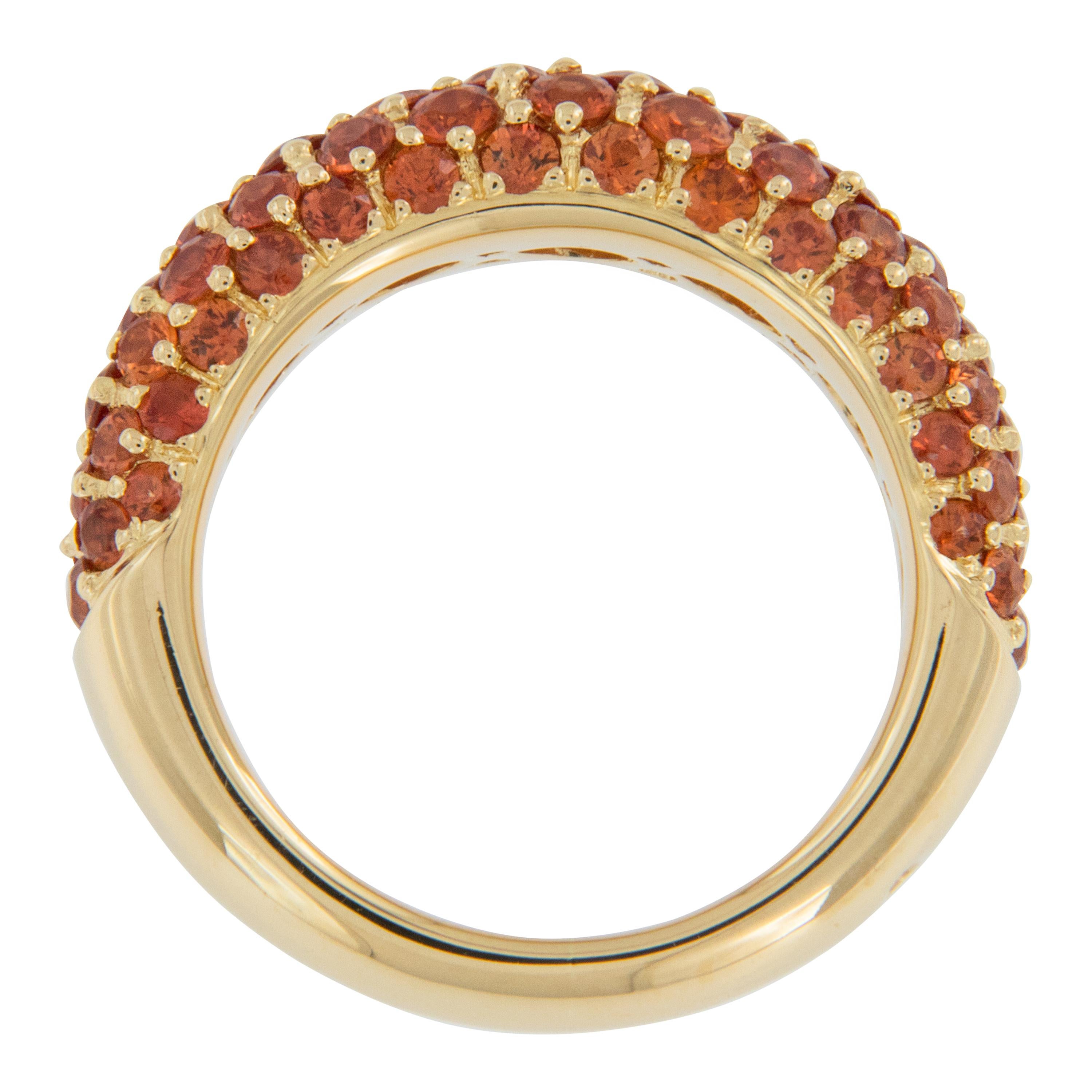 orange sapphire eternity ring