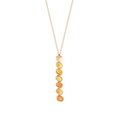 Paolo Costagli 18 Karat Yellow Gold Orange Sapphires Ombre Pendant Necklace