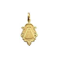 18 Karat Yellow Gold Our Lady of Guadalupe Pendant #21487