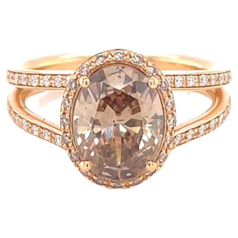 Stern Rings H. Stern Bezel Set Cognac Brown 1.55 Carat Diamond Ring in 18 Karat ...