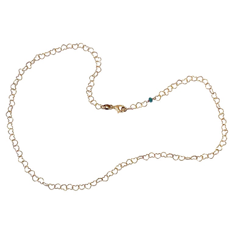 Collier Fantaisie Ancien - Perles Taillées Couleur Jaune - Attache Crochet - Occasion Très Bon état