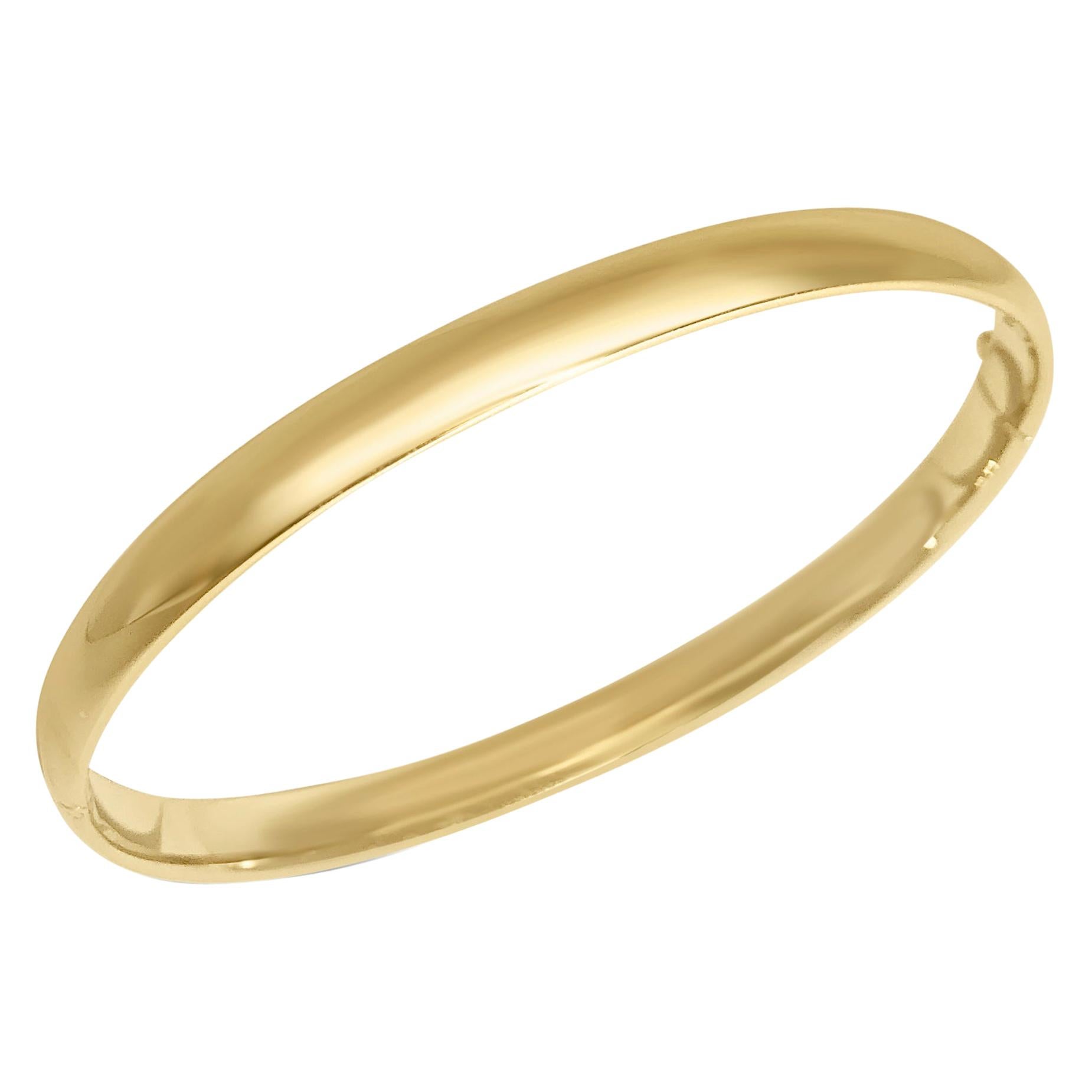Manart Bracelet dôme ovale brillant en or jaune 18 carats