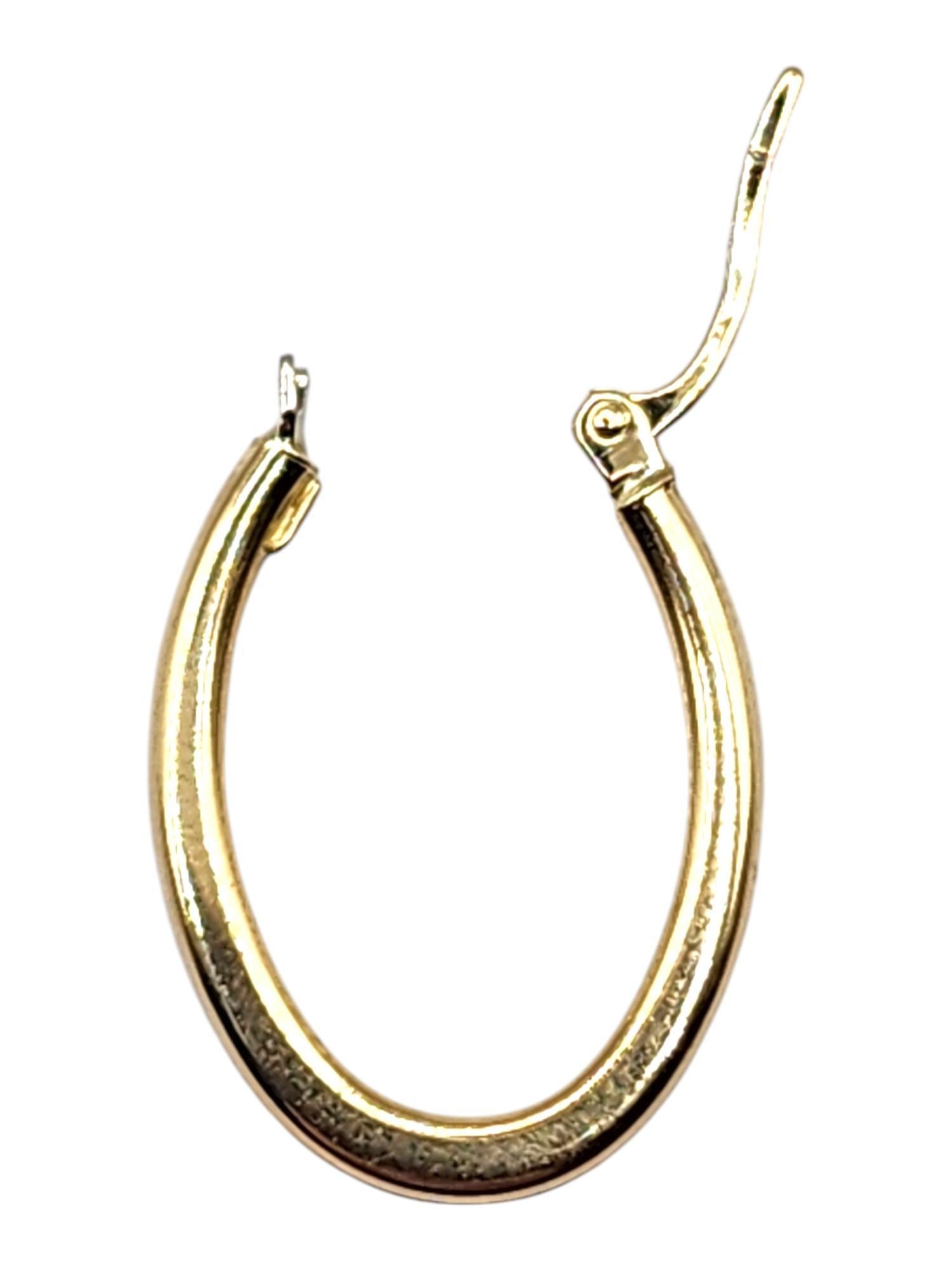 Créoles ovales en or jaune 18 carats n° 20480 en vente 1