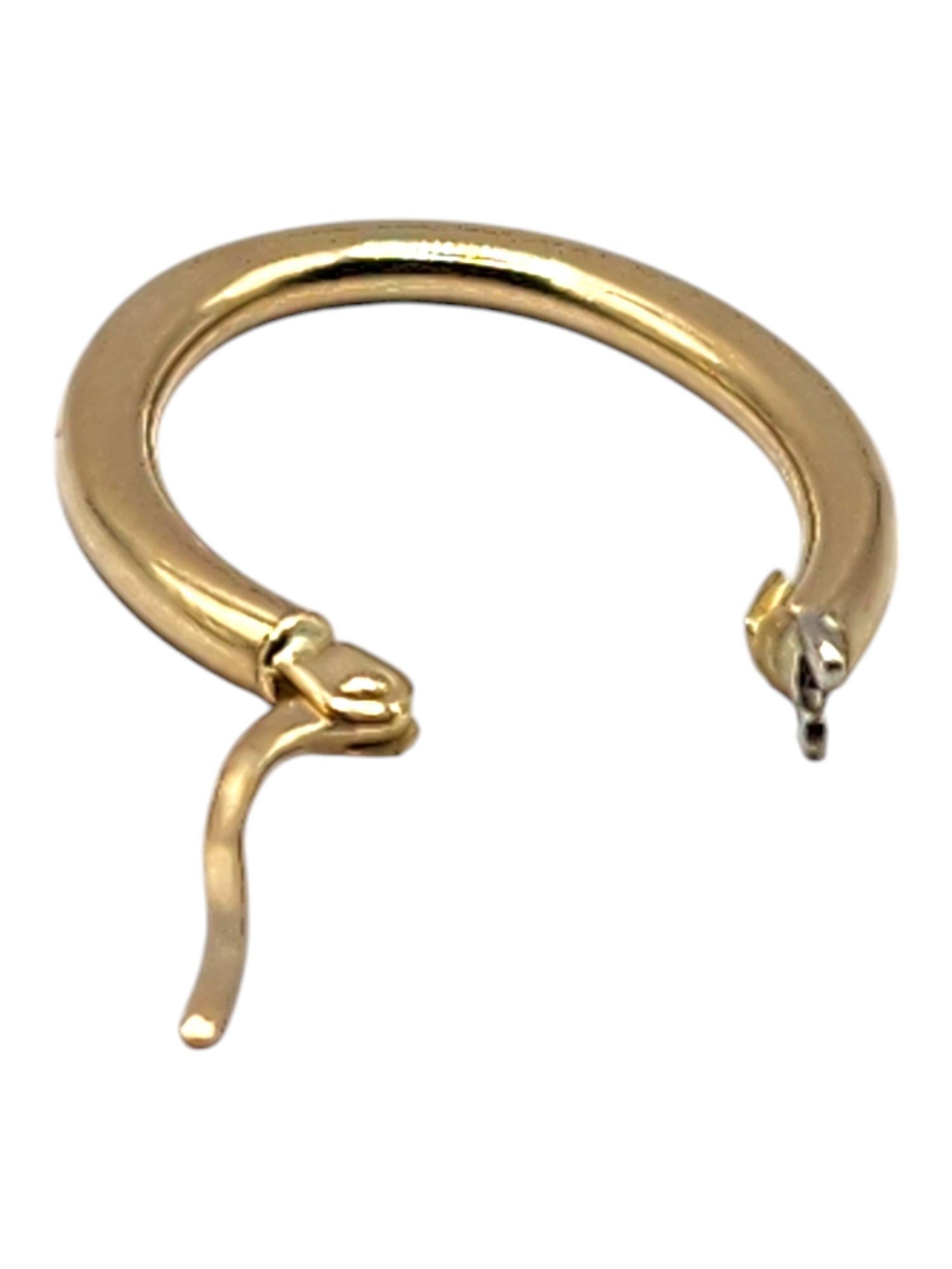 Créoles ovales en or jaune 18 carats n° 20480 en vente 2