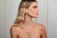 Ciondolo con diamante ovale marquise in oro giallo 18 carati