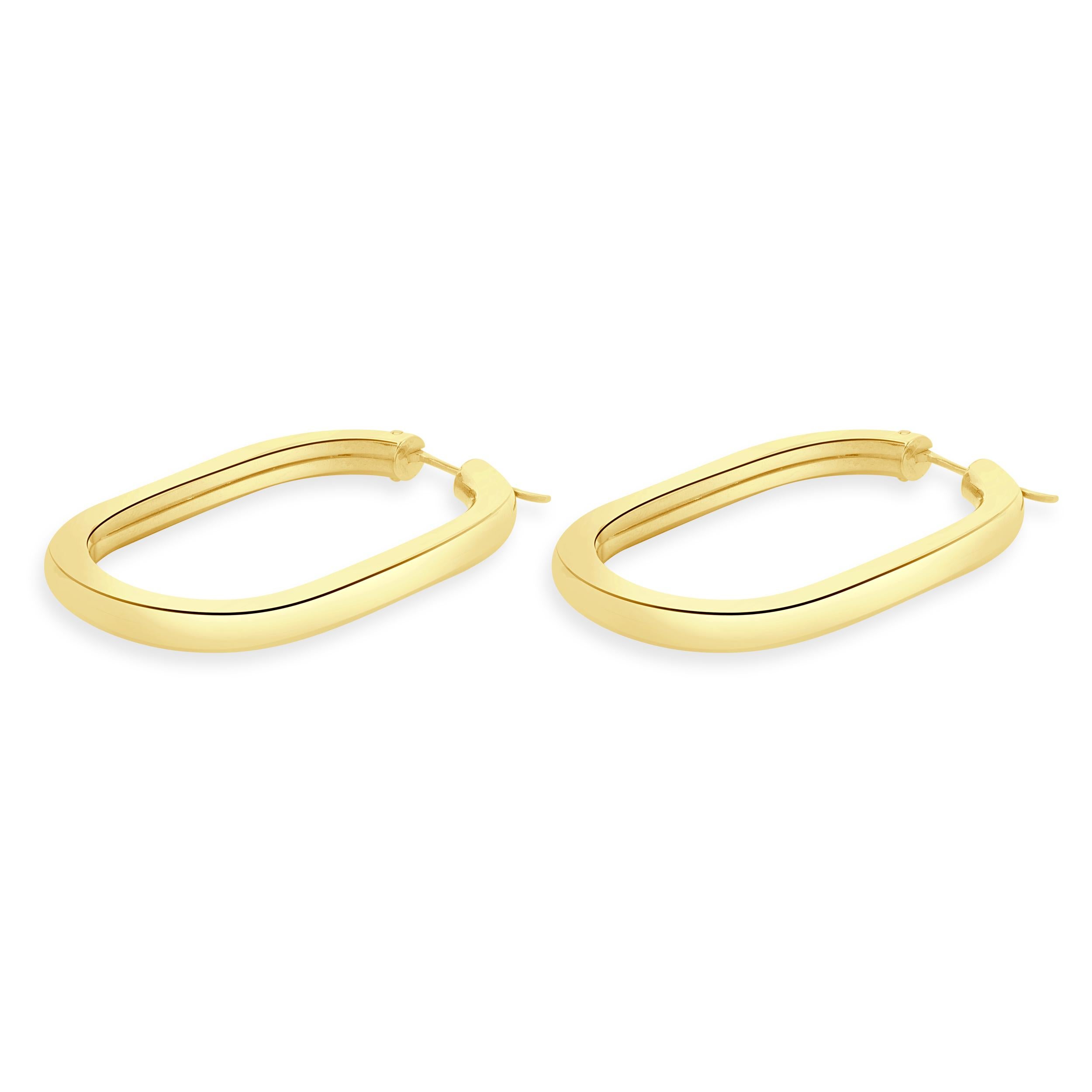 Material: 18K yellow gold
Dimensions: earrings measure 48 x 5mm
Weight:  11.40 grams