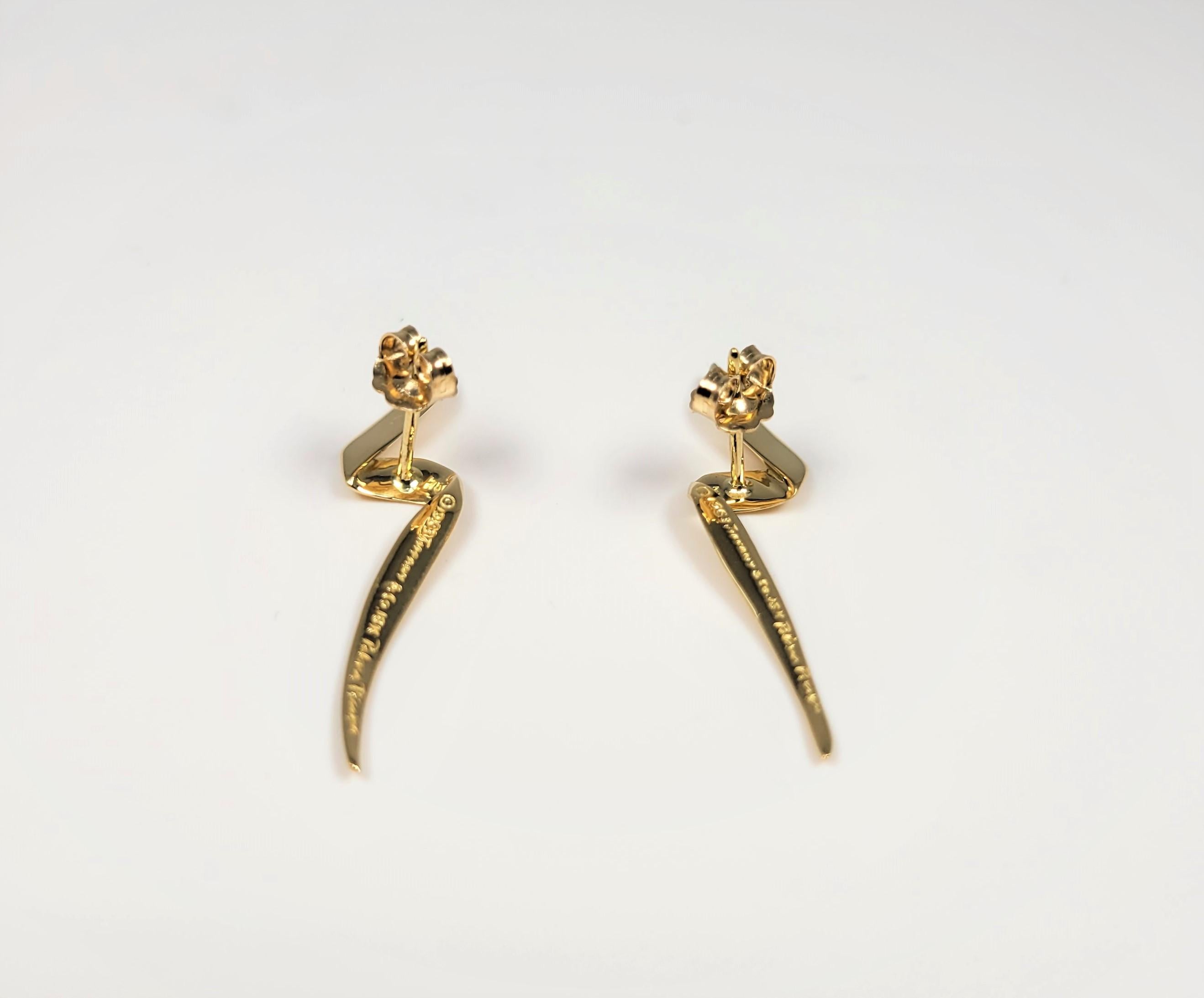 Boucles d'oreilles Paloma Picasso en or jaune 18 carats pour Tiffany & Co. Unisexe en vente