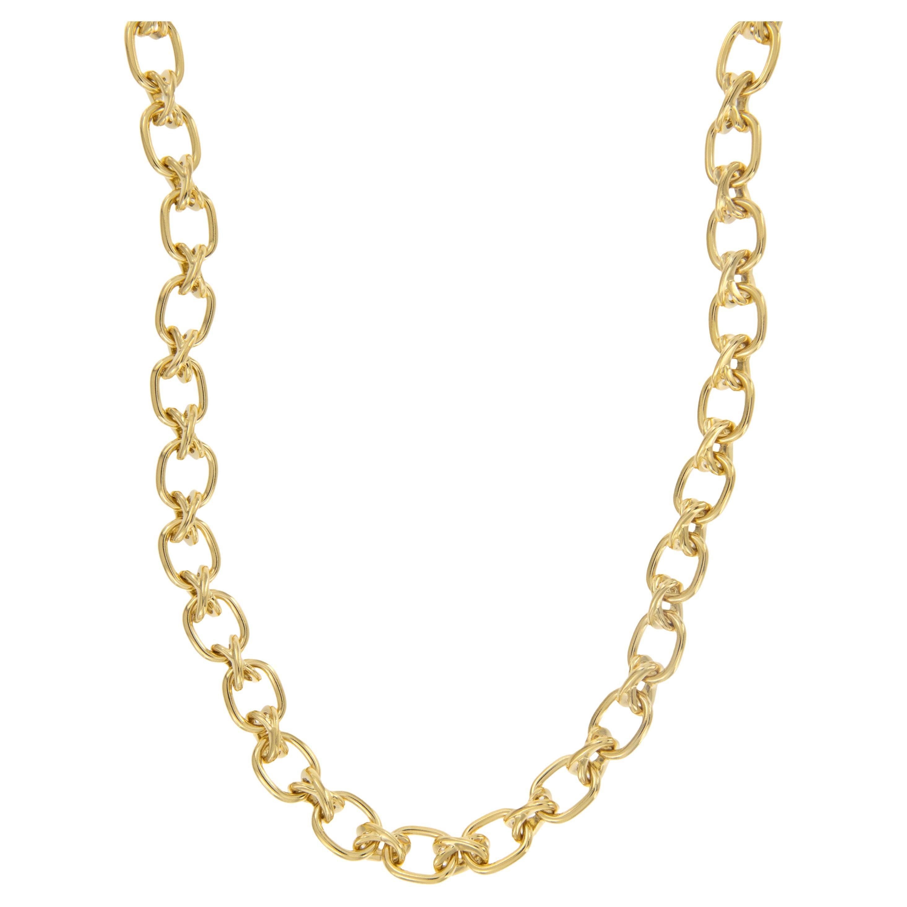 18 Karat Yellow Gold Paloma Picasso for Tiffany & Co. XO Necklace