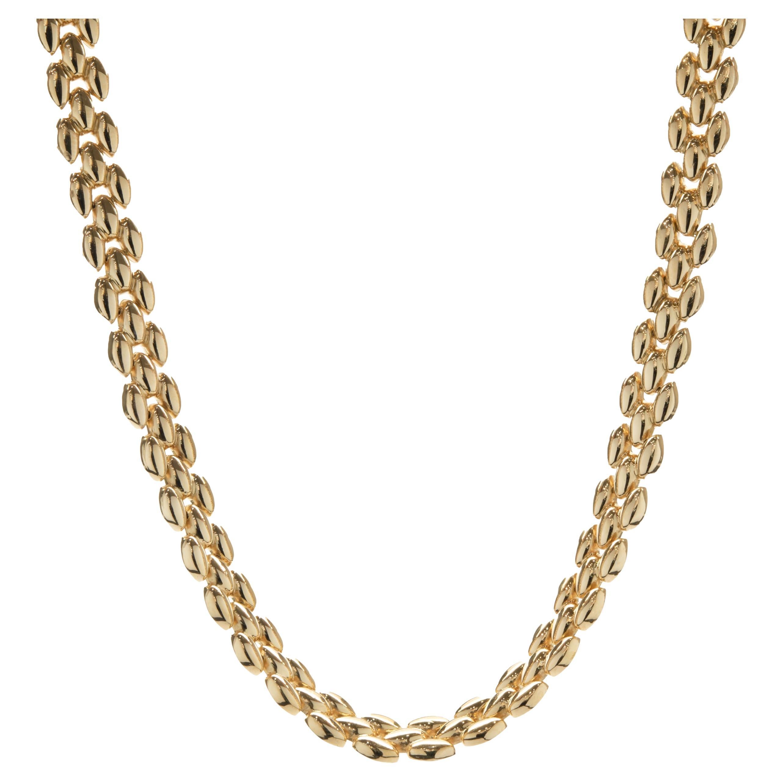 CARTIER Panther Pendant Link Yellow Gold Necklace at 1stDibs