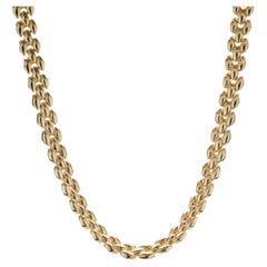18 Karat Yellow Gold Panther Link Necklace