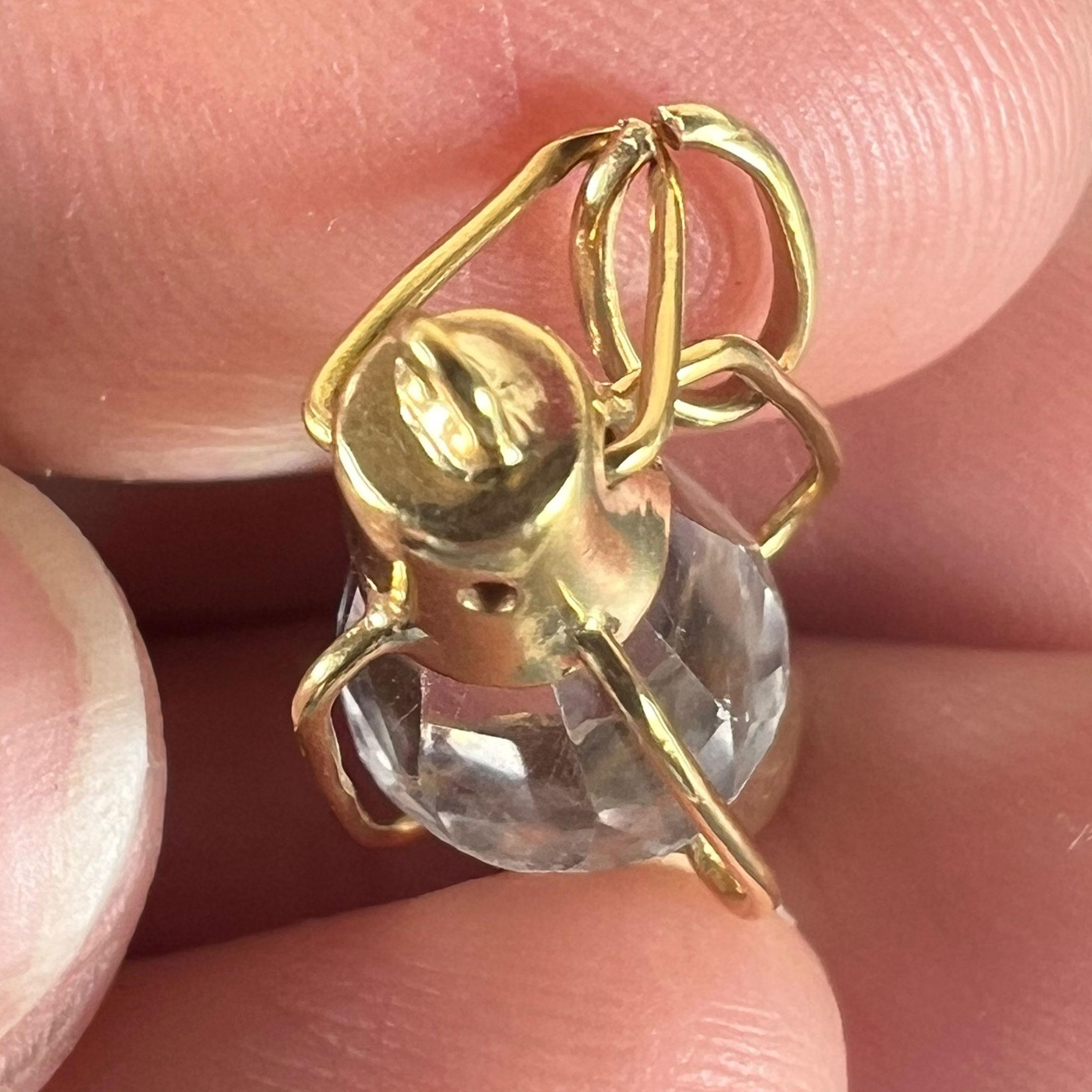 Pendentif en or jaune 18 carats avec breloque lanterne en pâte en vente 6