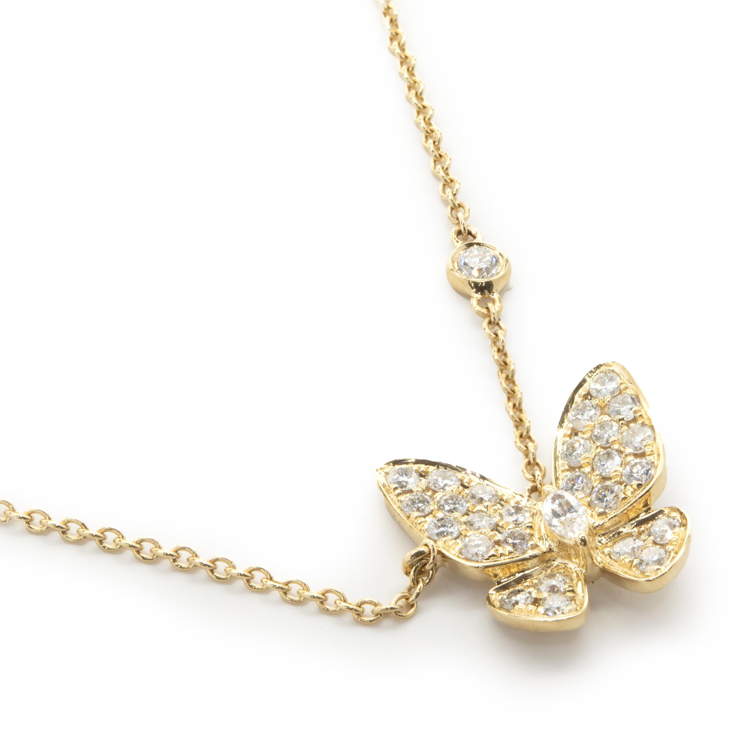 butterfly pave necklace