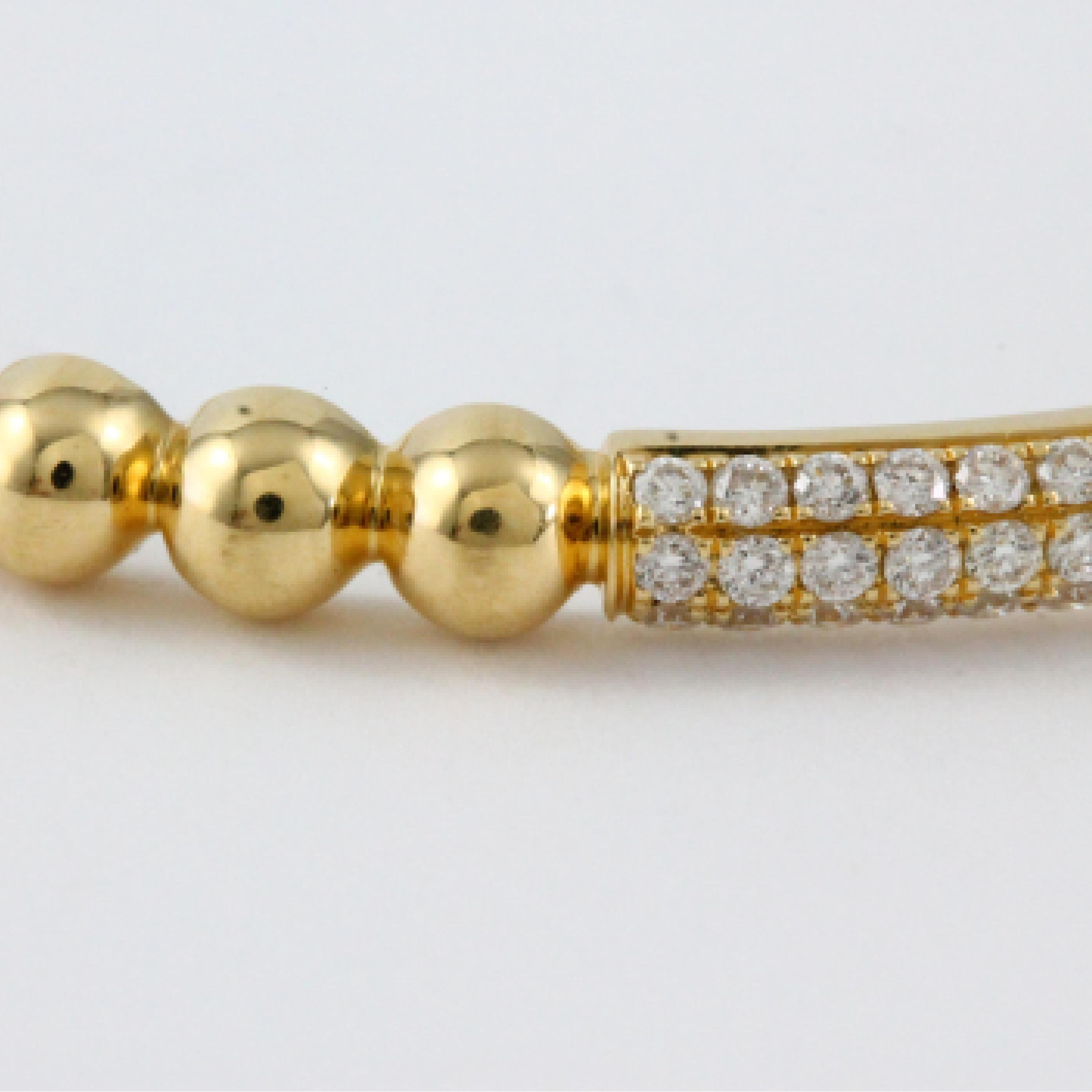18k gold and diamond stackables bracelets