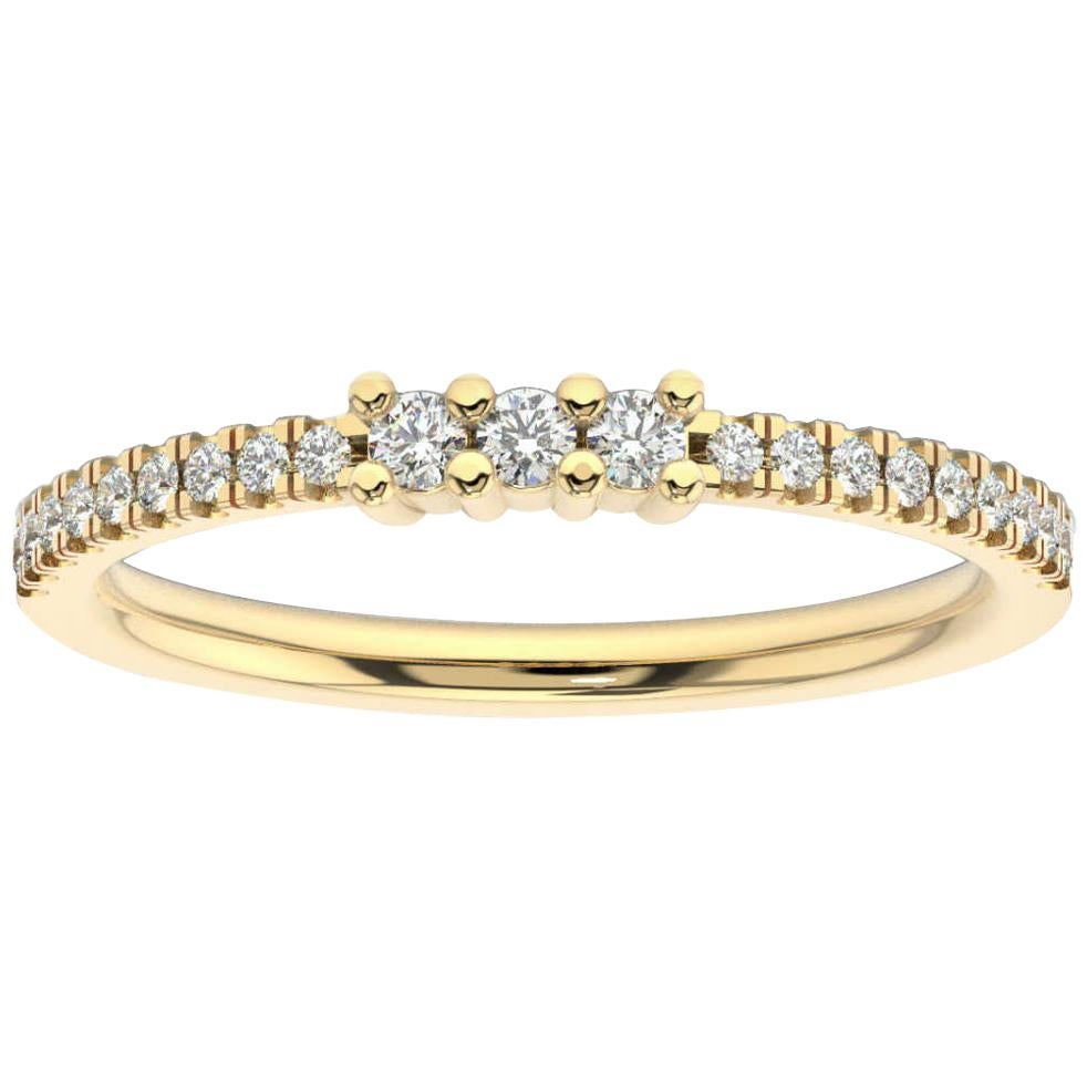 18 Karat Yellow Gold Paz Petite Diamond Ring '1/5 Carat' For Sale