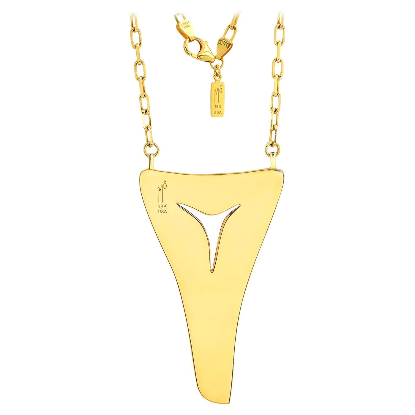 FARBOD 18 Karat Yellow Gold Pendant "Embody" 'Unisex' For Sale