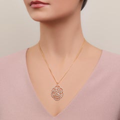 Pendentif en or jaune 18 carats avec diamants de 2,22 carats