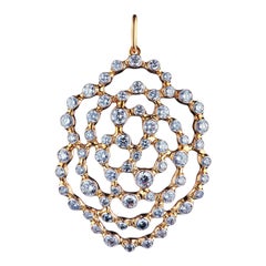 18 Karat Yellow Gold Pendant with 2.22 Carat Diamonds