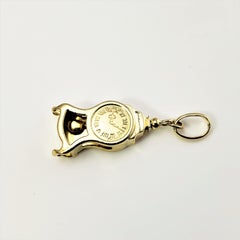 18 Karat Yellow Gold Pendulum Clock Charm