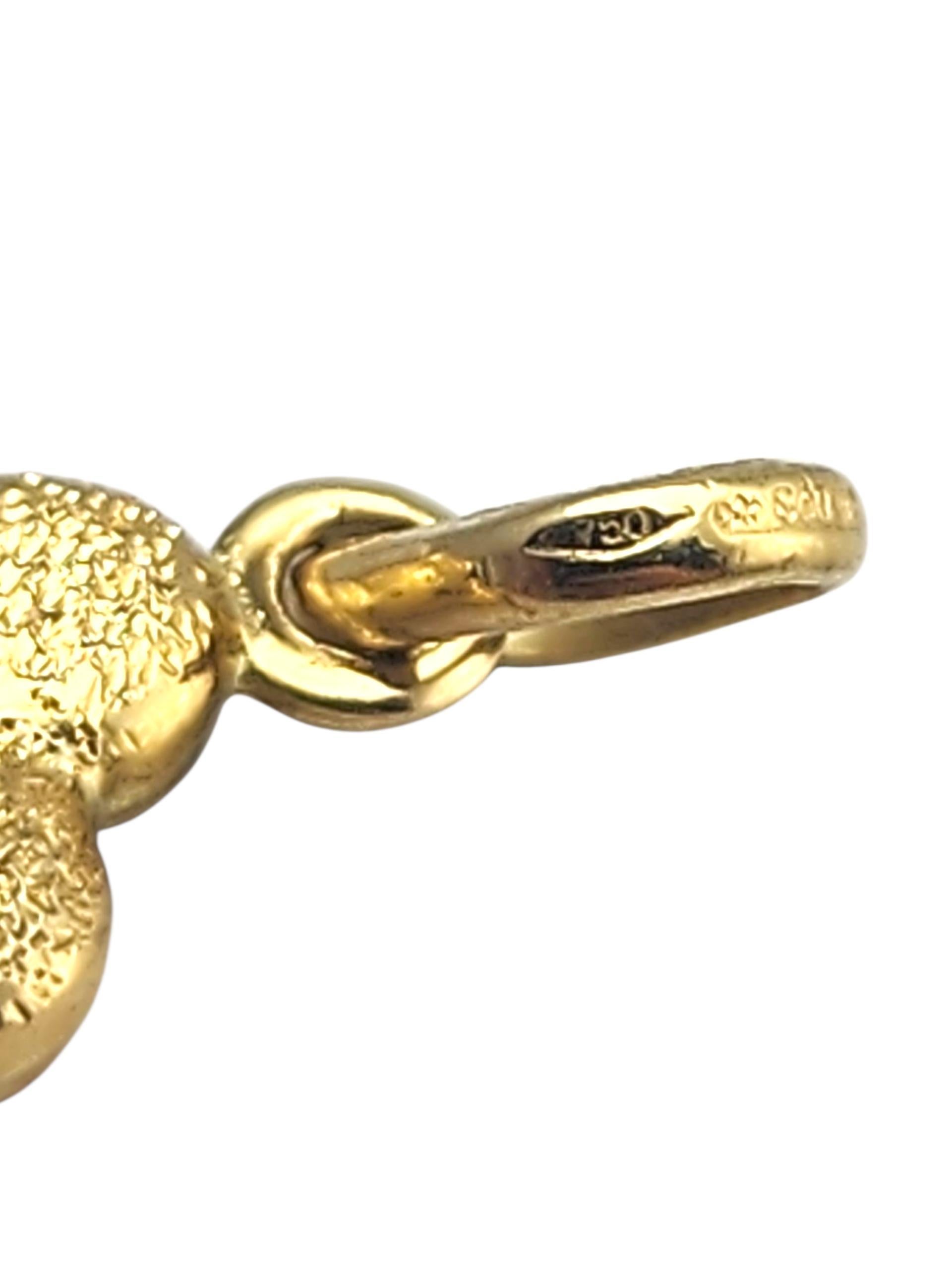 Charm en or jaune 18 carats Petite fleur #23682 en vente 5