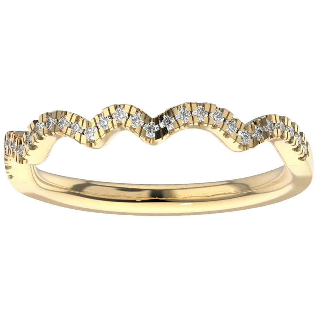 18 Karat Yellow Gold Petite Milano Diamond Ring '1/6 Carat'