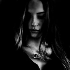 Eighteen Karat Gold Pine Necklace by the Artist with GIA Certified Diamonds