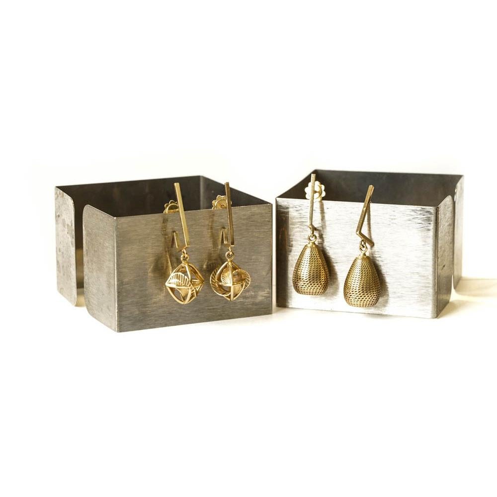modern gold drop earrings