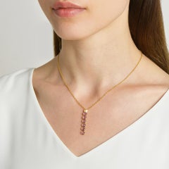 Paolo Costagli 18 Karat Yellow Gold Pink Sapphire Ombre Pendant Necklace