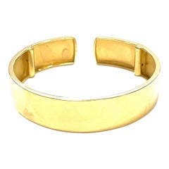 Bracciale liscio in oro giallo 18 carati