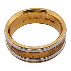 Anillo de Platino en Oro Amarillo de 18 Kilates Anillo de Novia o de Boda