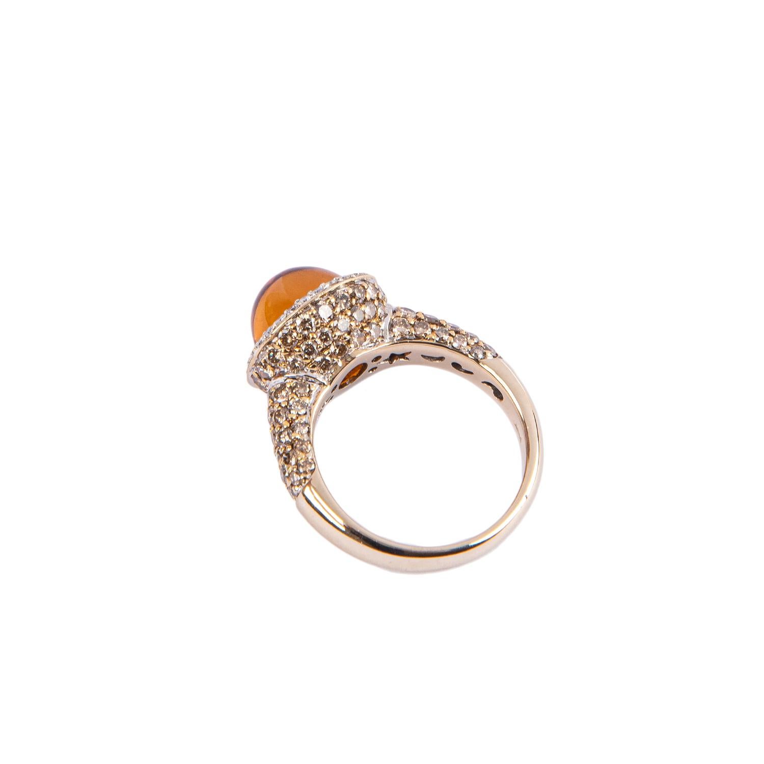 brown citrine ring