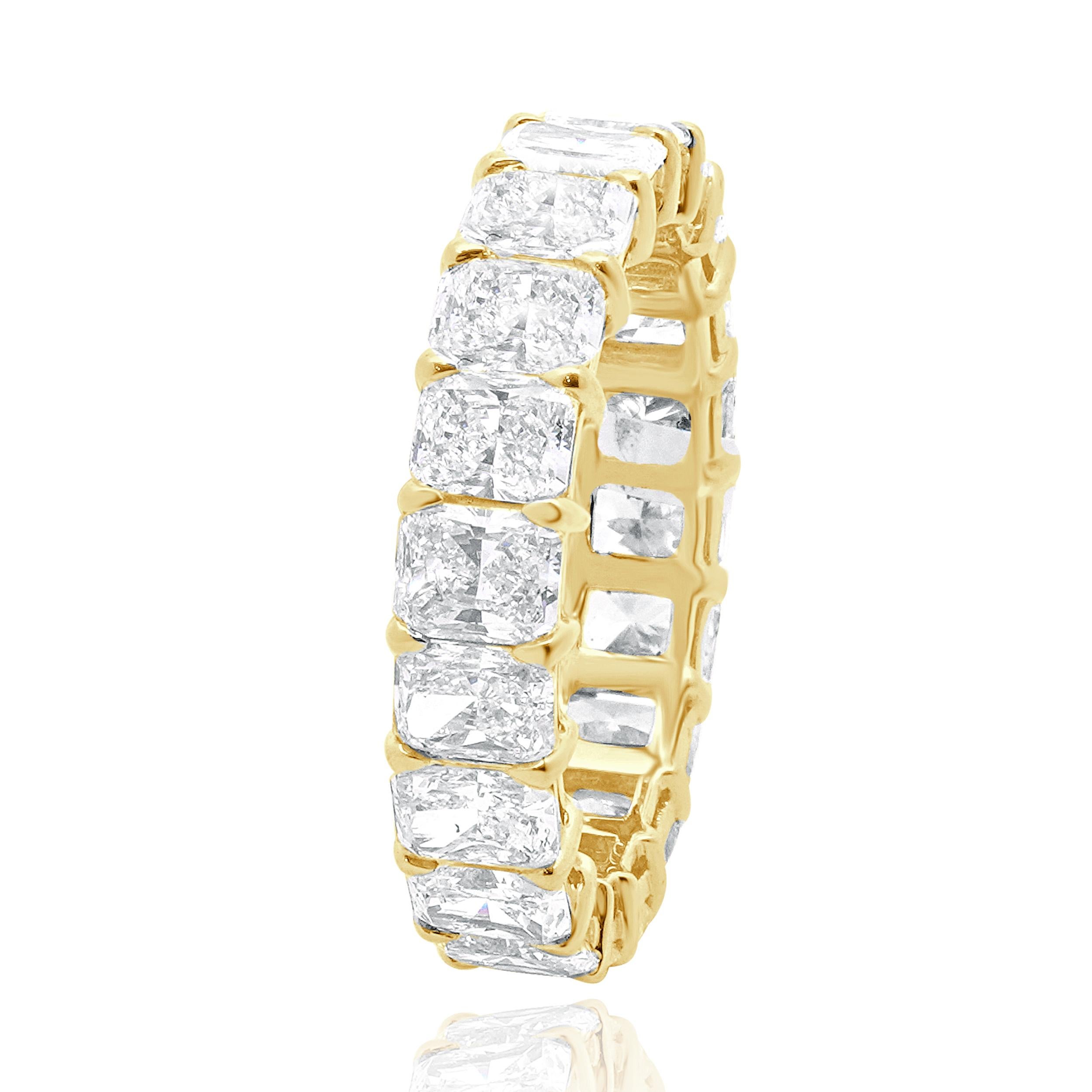 Taille radiant Bracelet éternel en or jaune 18 carats avec diamant radiant en vente