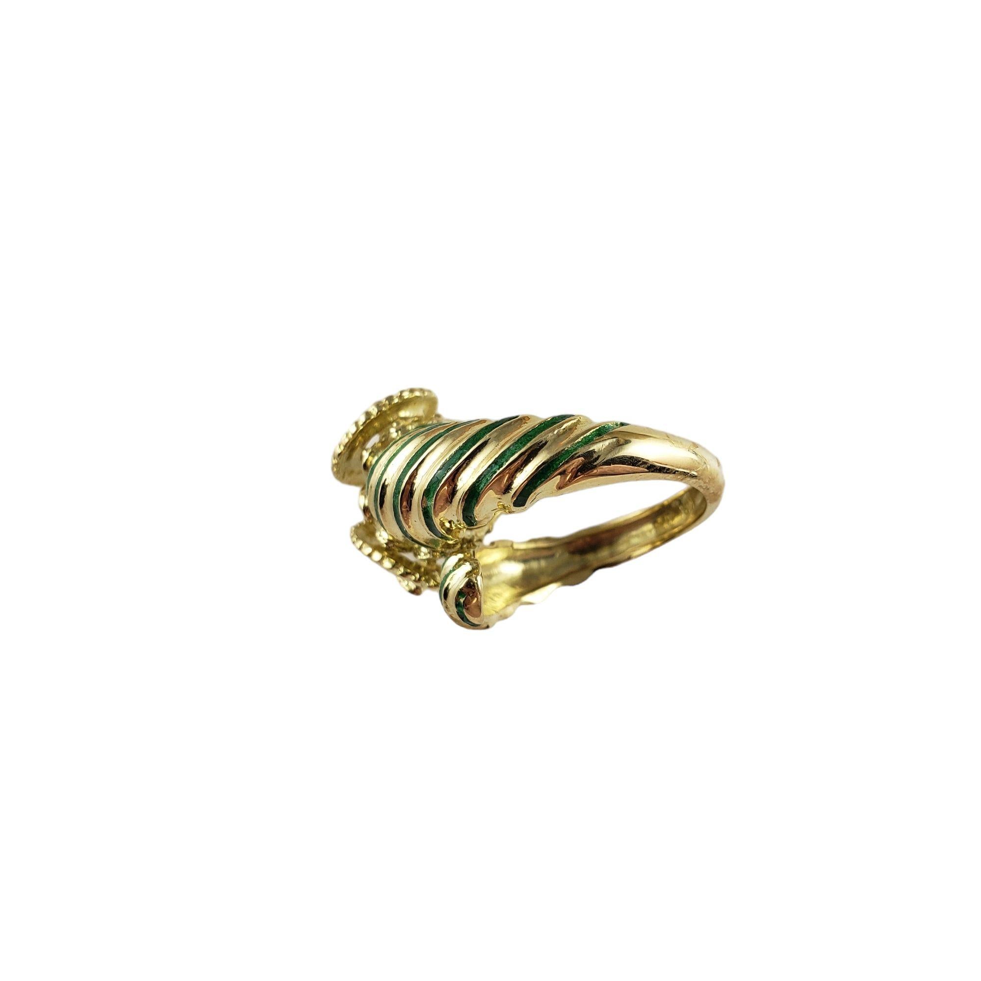  18 Karat Yellow Gold Ram Ring Size 7 #14931 2