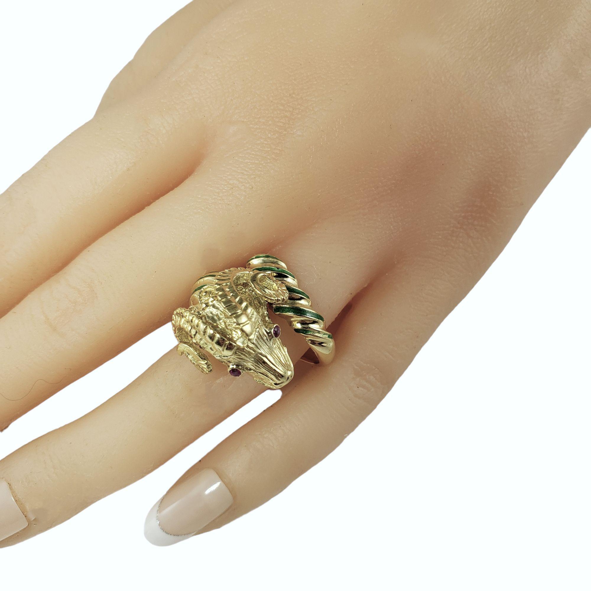  18 Karat Yellow Gold Ram Ring Size 7 #14931 5